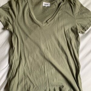 MATE the label Sage V-Neck Top